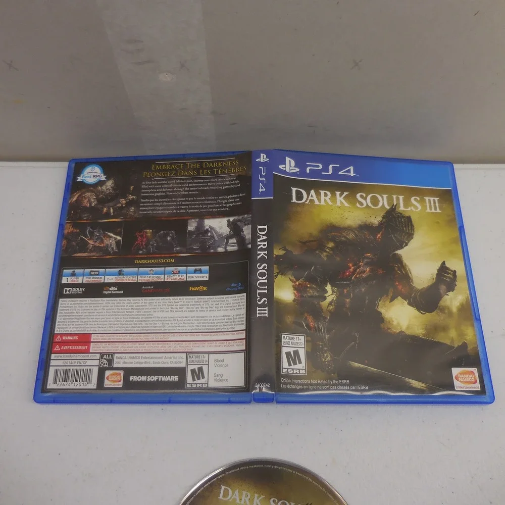 Dark Souls III PS4 Sony PlayStation 4 Action RPG FromSoftware Bandai Namco 2016